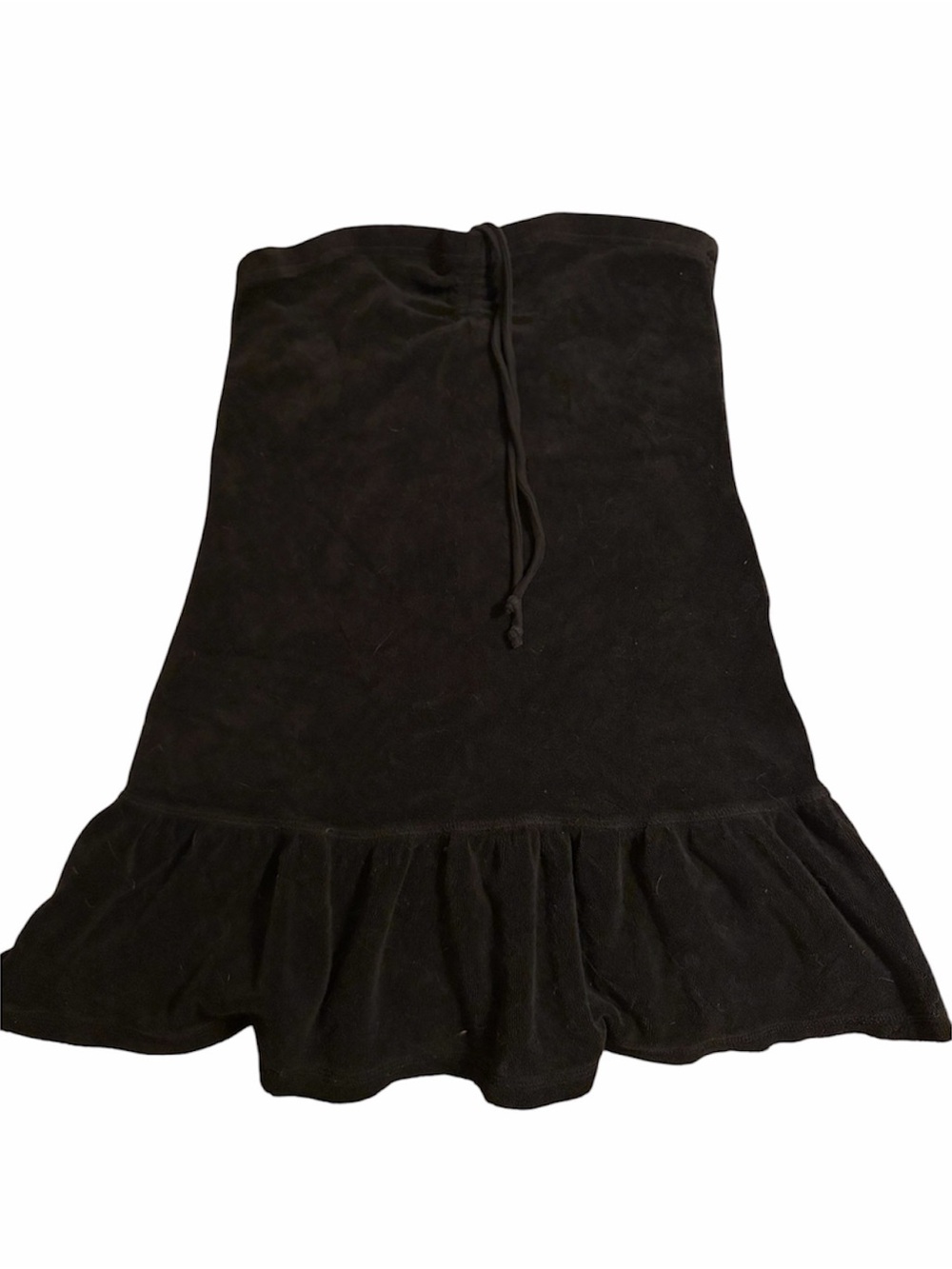 Vintage Juicy Couture Black Strapless Halter Velvet Mini Dress - Picture 3 of 4